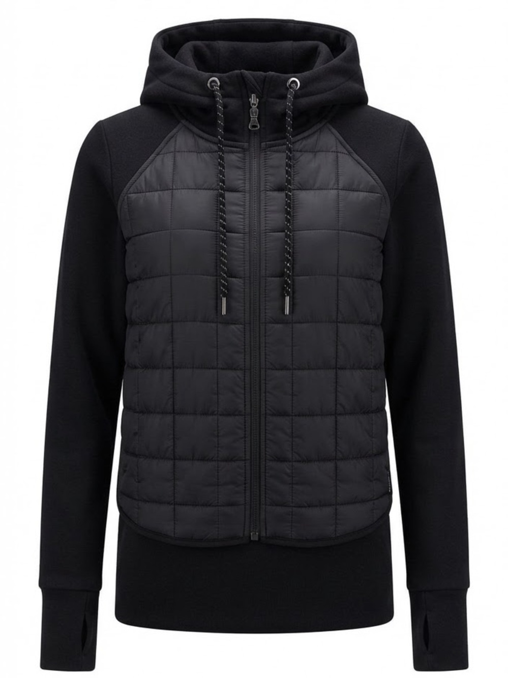 Old Navy Women’s Active Dynamic Quilted Full Zip Hoodie Black Size M